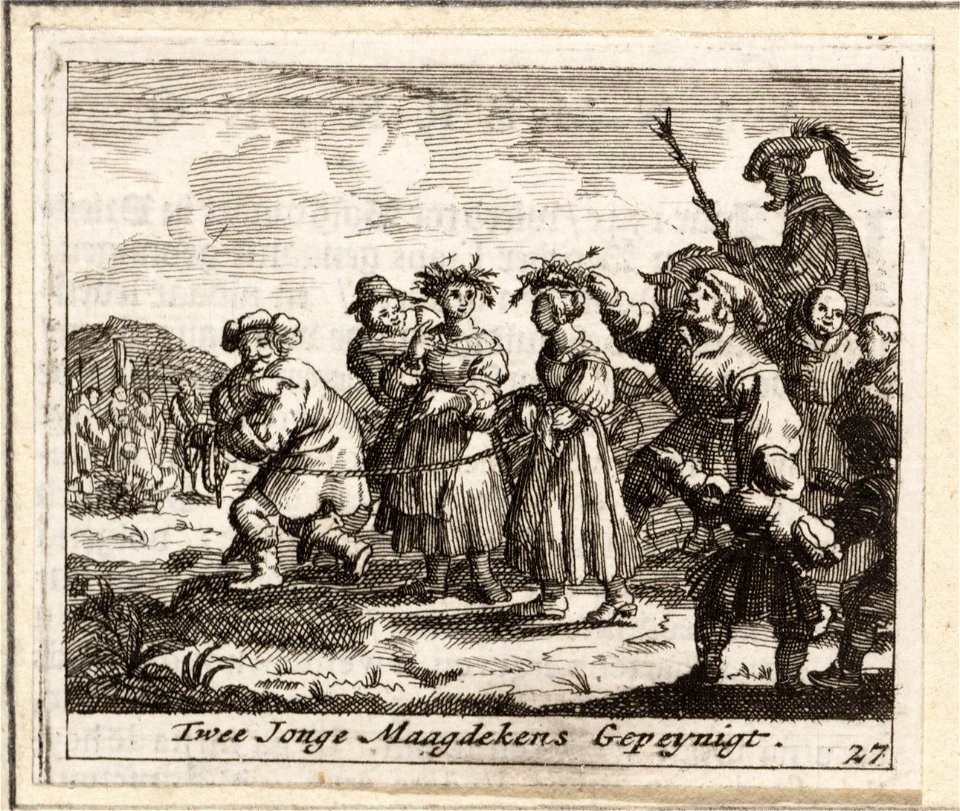 Twee jonge maagdekens gepeynigt, objectnr A 41986