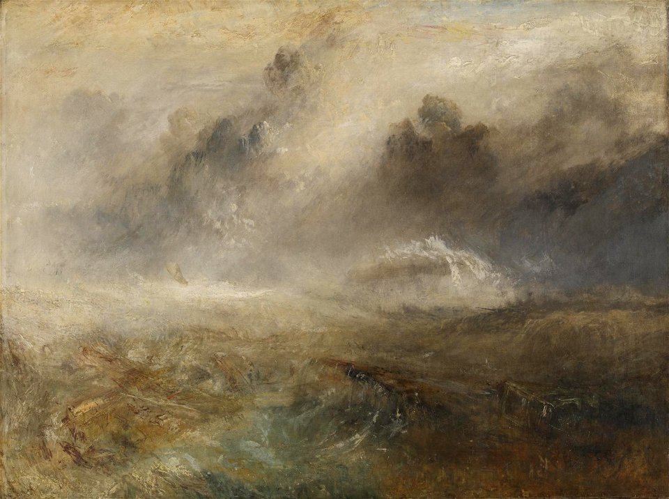 Turner - Rough Sea with Wreckage, c.1840–5, N01980