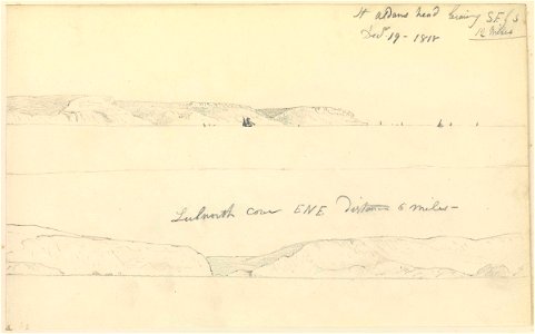 Two coastal profiles, of St Aldan's Head and Lulworth Cove, 1818 RMG PZ0918