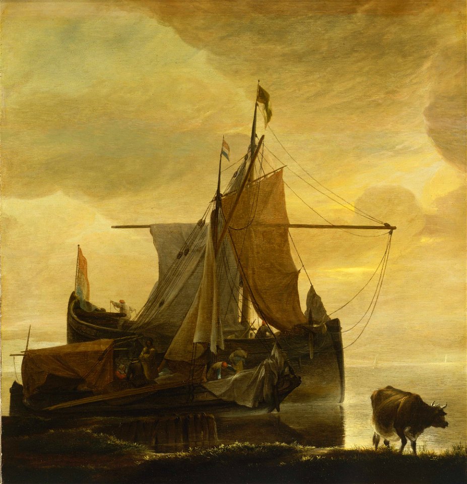 Two Vessels by the Shore at Day Break RMG BHC0843
