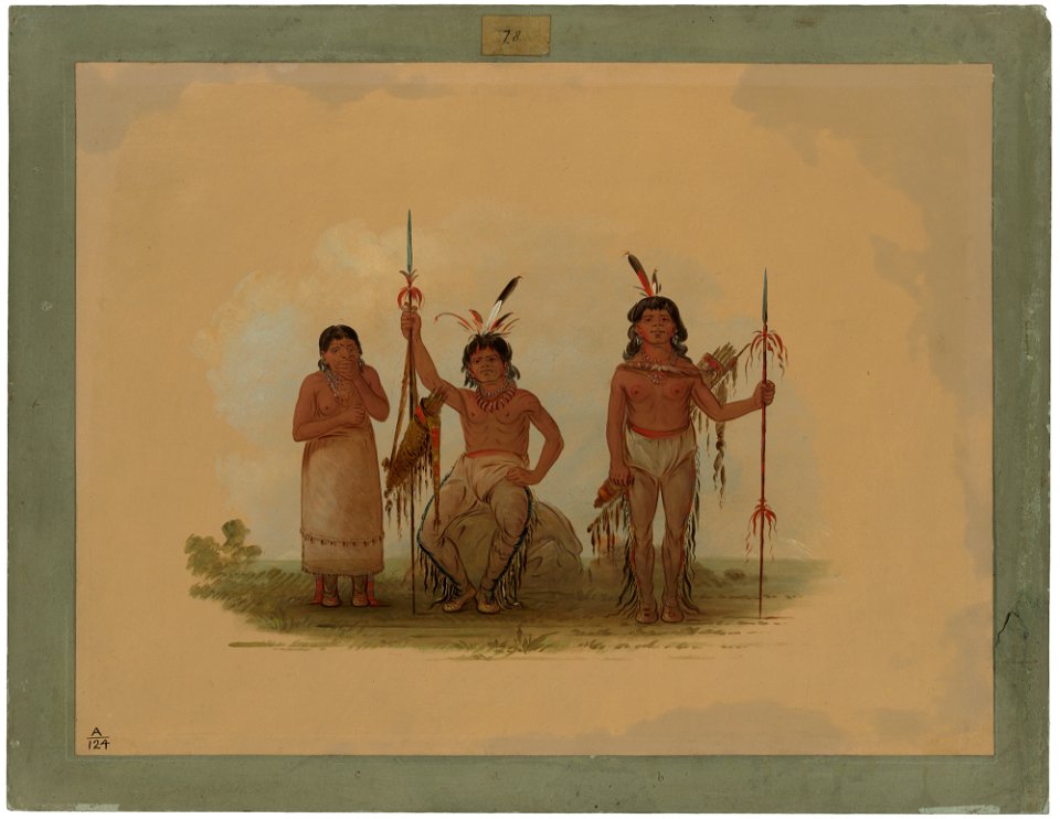 Two Arapaho Warriors and a Woman C16225