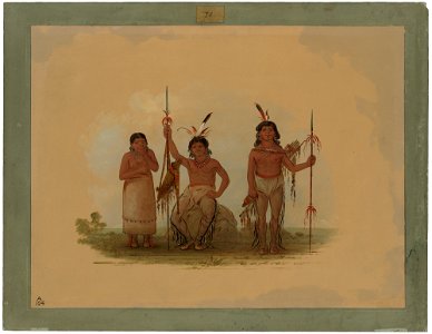 Two Arapaho Warriors and a Woman C16225