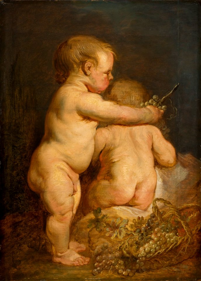 Two Naked Children with Grapes - Nationalmuseum - 17605