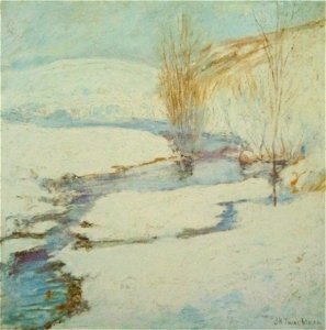 John Henry Twachman - Paysage d'hiver. Free illustration for personal and commercial use.