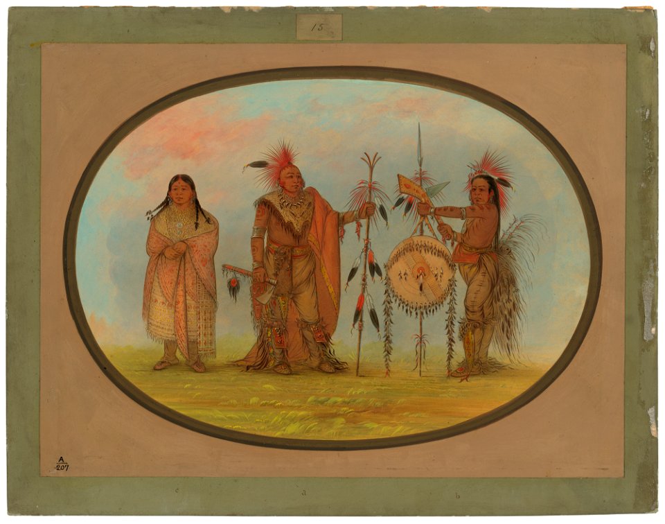 Two Saukie Chiefs and a Woman C16991