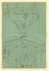 Two sketches of tent interior LCCN2004661031. Free illustration for personal and commercial use.