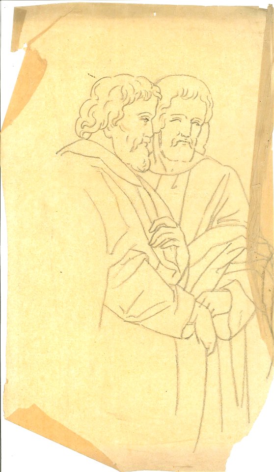 Two Bearded Men by Kunstwerkplaatsen Cuypers & Co. Cuypershuis 0682w