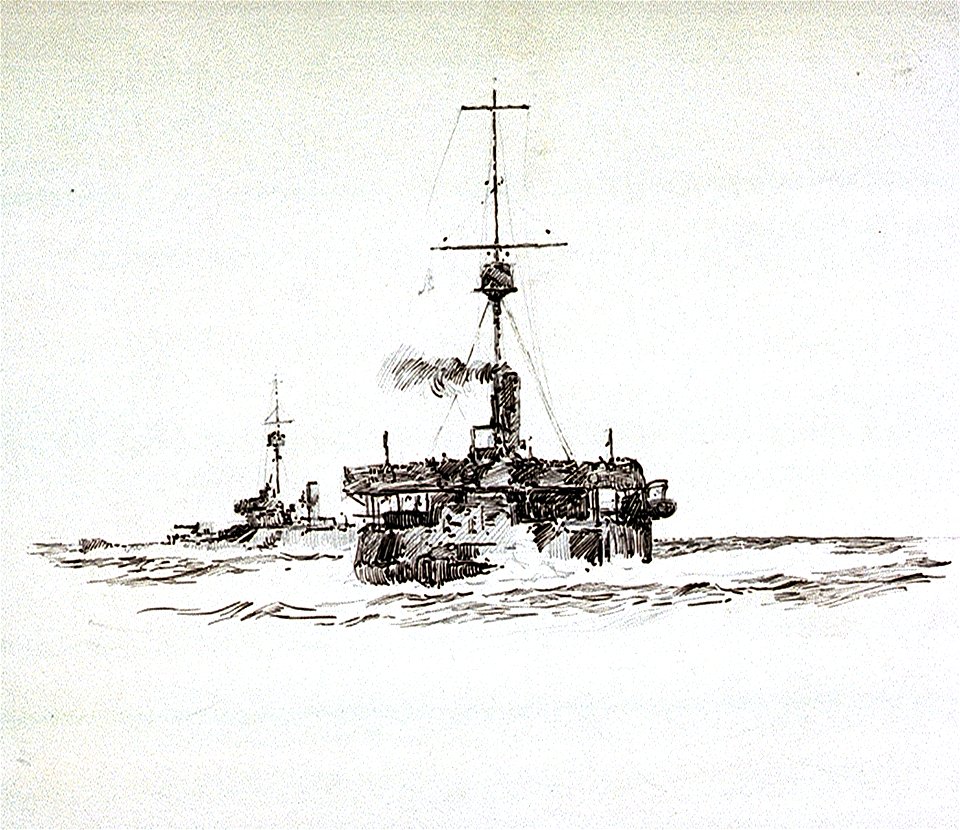 Two 'Javary'-class river monitors at sea RMG PU9910