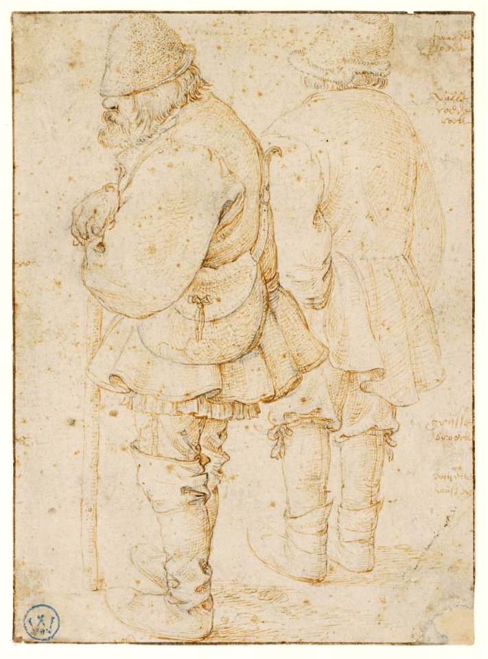 Two Men Standing by Roelant Savery Museum Boijmans Van Beuningen MB 1958 T 27 (PK)