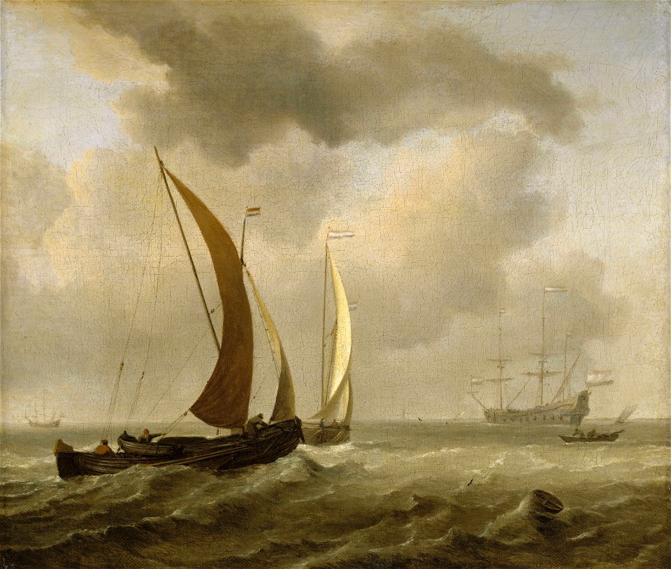 Two Kaags at Sea Before a Fresh Breeze RMG BHC0904