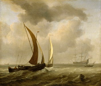 Two Kaags at Sea Before a Fresh Breeze RMG BHC0904