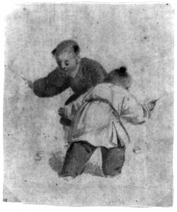 Two Chinese boys playing with spinning tops LCCN2011660585