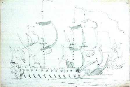 Two English ships before the wind RMG PW6899