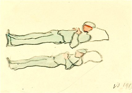 Two Soldiers Lying Down by Theo van Doesburg Centraal Museum AB4776