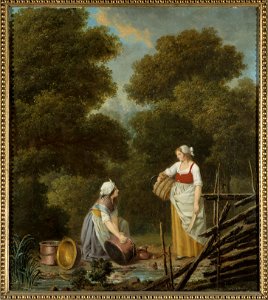 Two Maid-Servants at a Brook (Pehr Hilleström d.ä.) - Nationalmuseum - 18783