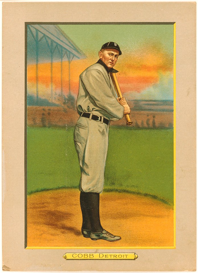 Hugh Jennings/Tyrus Cobb, Detroit Tigers, baseball card portrait]