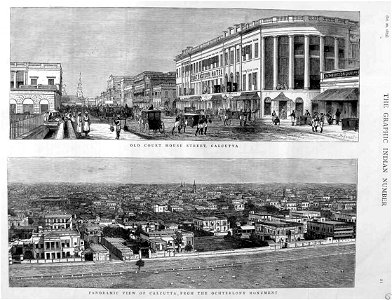 Two city views- wood engravings from The Graphic, 1875,jpg