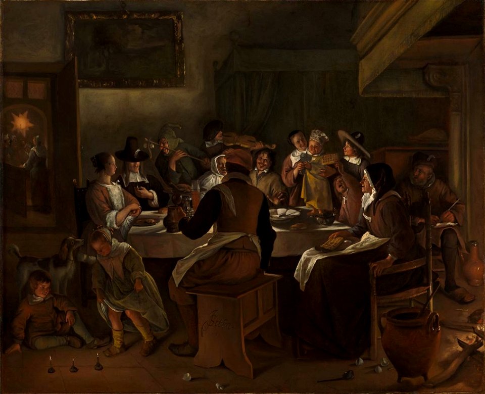 Twelfth-Night Feast - Jan Steen - MFA