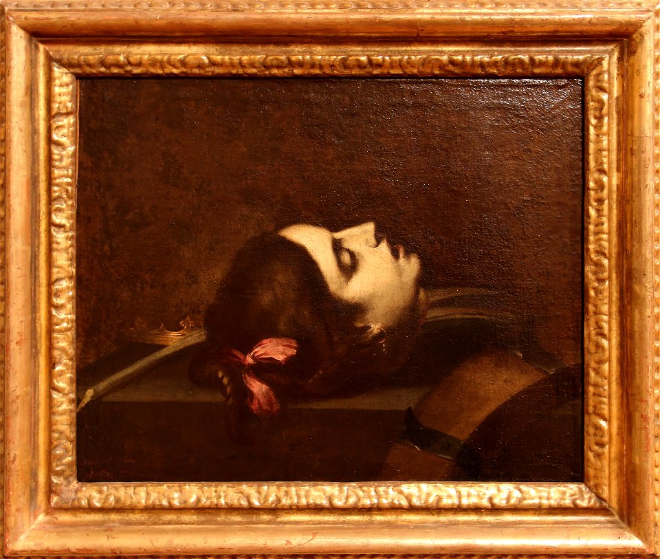 Tête de sainte Catherine d'Alexandrie (avec cadre), Sebastián de Llanos y Valdés, Musée Goya