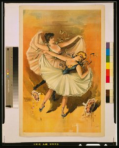 Two ballerinas, blond woman in front with brunette woman behind LCCN2014636778
