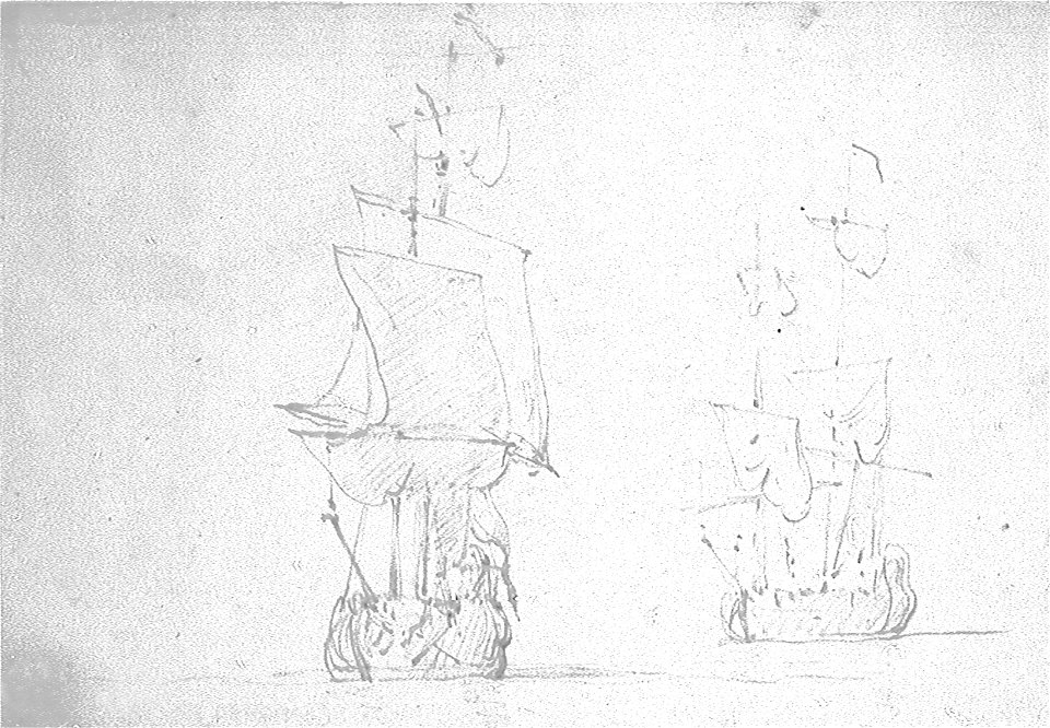 Two ships becalmed RMG PW6954