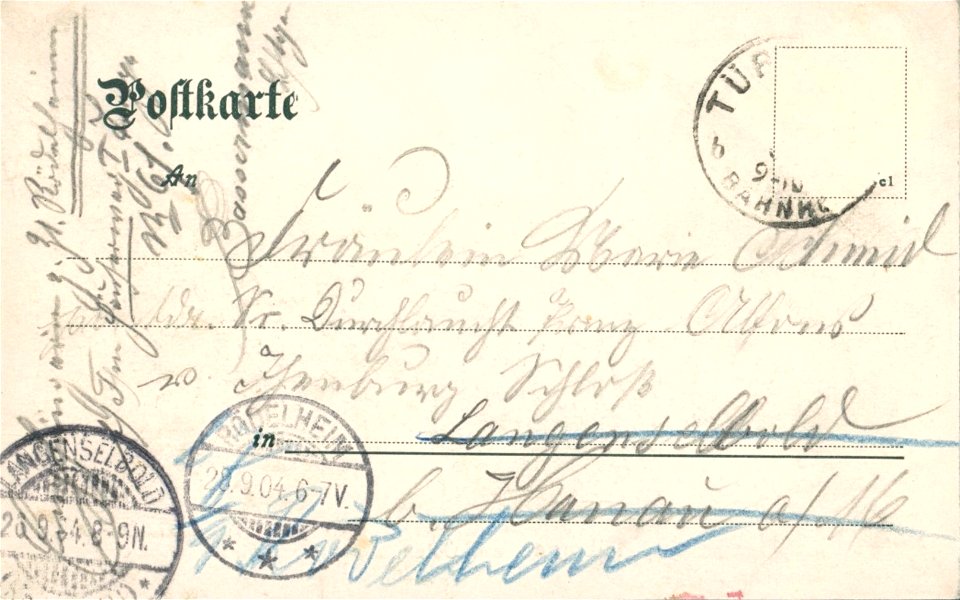 Tübingen von Osten (AK 30066 Gebr. Metz 1904) R