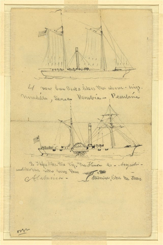 Two broadside views of steamships LCCN2004660628