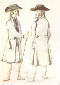 Two-peasants-from-Oļmuiža-near-Liezere-in-Cēsis-region-in-winter-clothes-by-Brotze