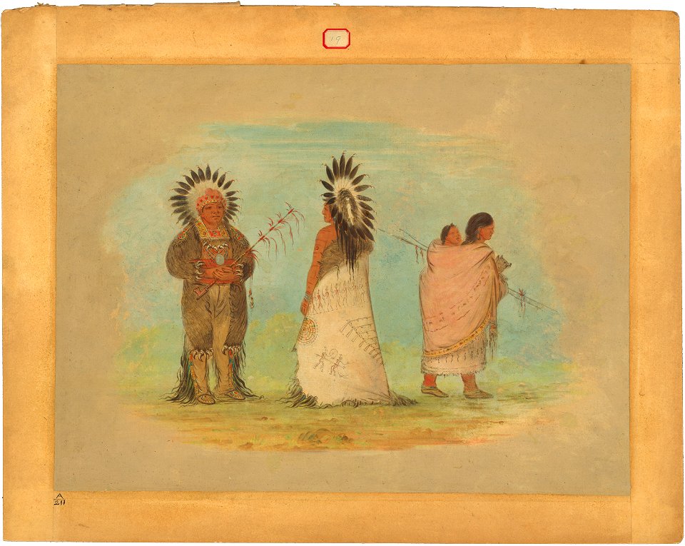 Two Ottoe Chiefs and a Woman C15592