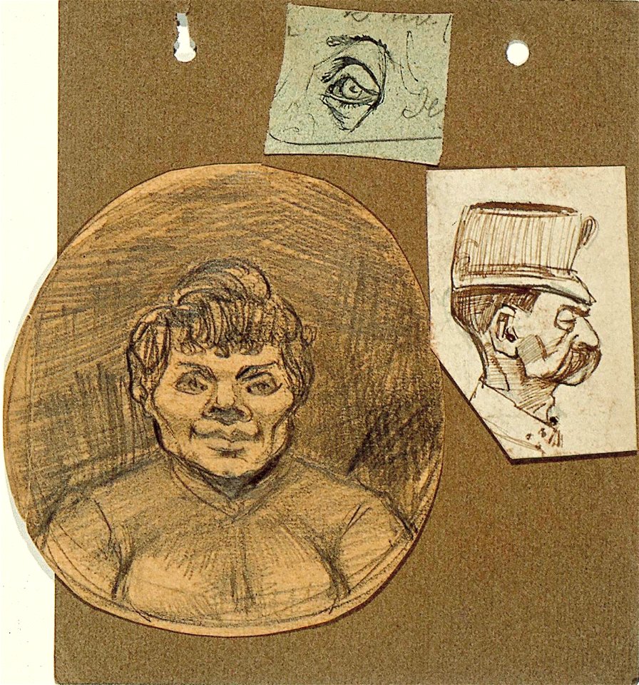 Two Portraits and a Study of an Eye by Theo van Doesburg Centraal Museum AB4341