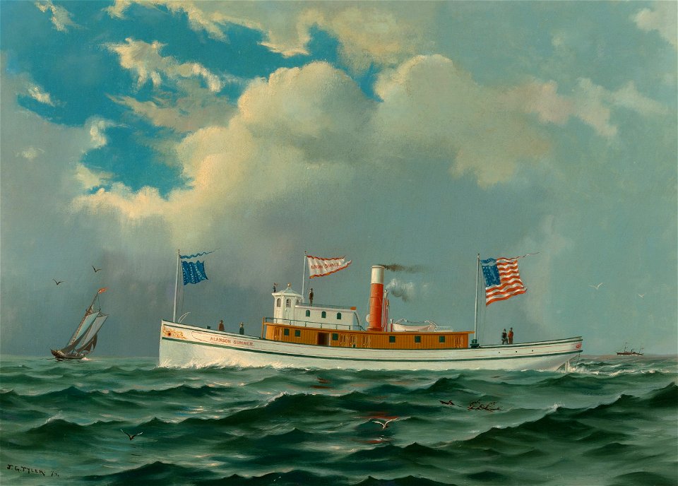 Tug Boat (Alanson Summer) by James Gale Tyler, 1874