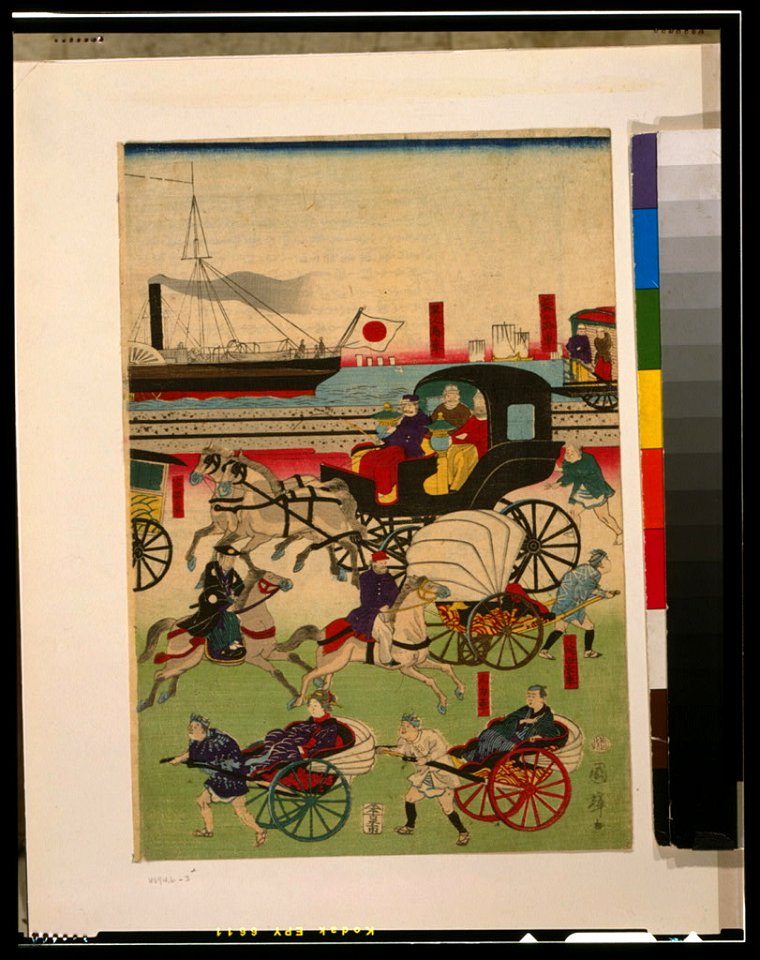 Tōkyō Takanawa ōrai kuruma zukushi yukiai no zu LCCN2002700201