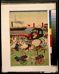 Tōkyō Takanawa ōrai kuruma zukushi yukiai no zu LCCN2002700201