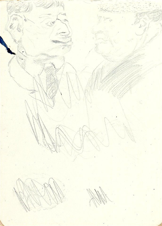 Two Male Heads (Caricatures) by Theo van Doesburg Centraal Museum AB4278