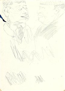 Two Male Heads (Caricatures) by Theo van Doesburg Centraal Museum AB4278