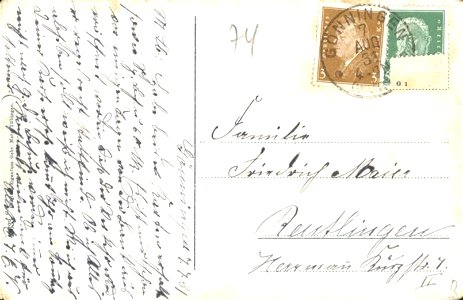 Tübingen von Osten (AK 3633 Gebr. Metz ca. 1908) R