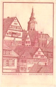 Tübinger Altstadt (Zeichn-AK Wandervogel e.V., Ortsgruppe Tübingen 1915)