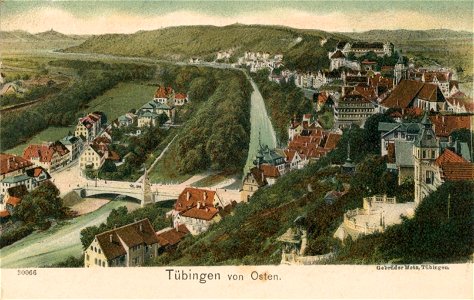 Tübingen von Osten (AK 30066 Gebr. Metz 1904)