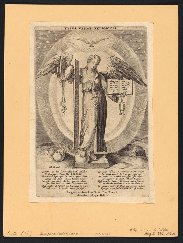Typus verae religionis s.d print by Philip Galle, S.I 54324, Prints Department, Royal Library of Belgium