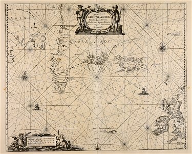 Typus maritimus Groenlandiae, Islandiae, Freti Davidis, Insulae Iohannis Mayen et Hitlandiae,... - CBT 5871214