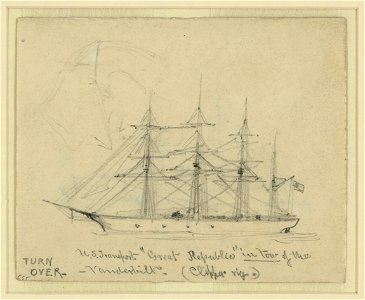 U.S. Transport Great Republic in tow of the Vanderbilt (Clipper rig) LCCN2004660634