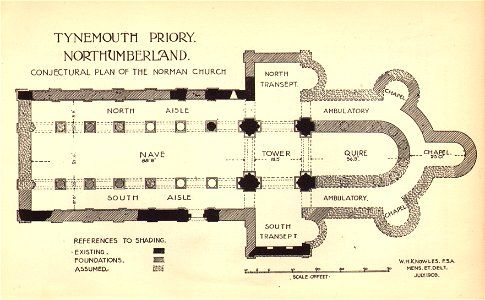 Tynemouth Priory Norman Church Plan Knowles 1910 Page011