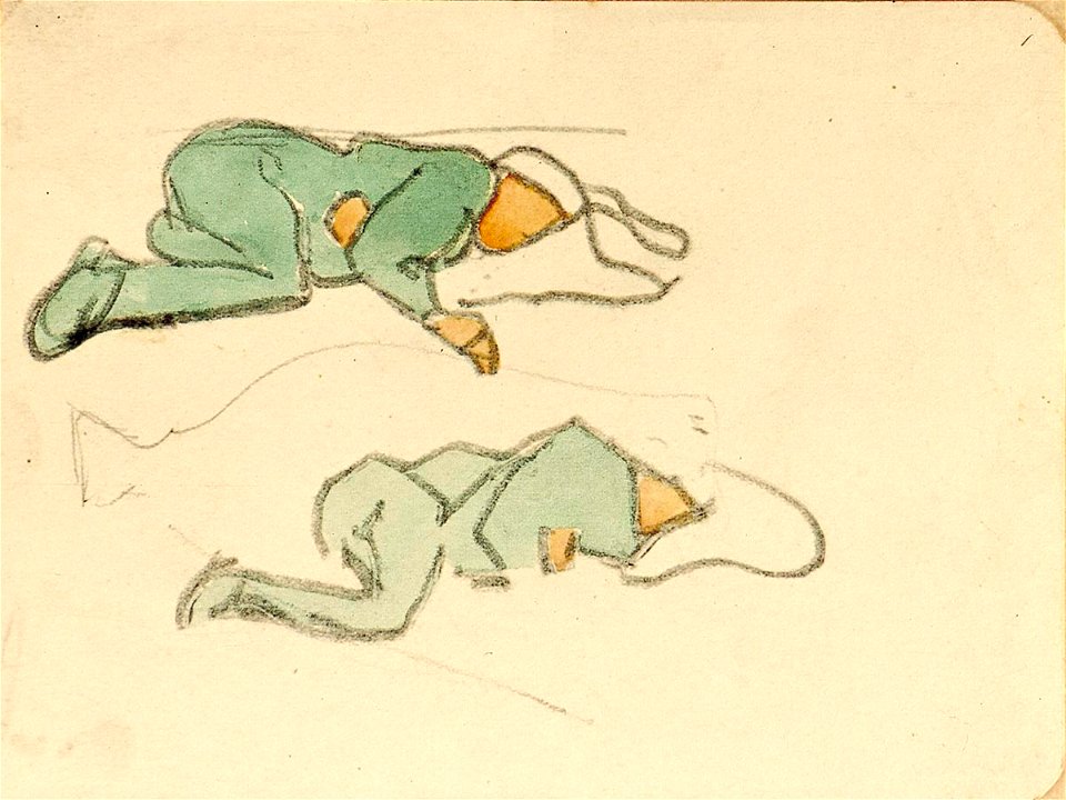 Two Soldiers Lying Down by Theo van Doesburg Centraal Museum AB4427