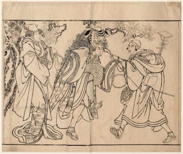 Tōshūsai Sharaku (1794–95) Bandō Mitsugorō II, Ōtani Oniji III, and Segawa Kikunojō III