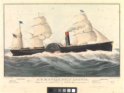 U S M Steam Ship Arctic. Collins Line RMG PY0257