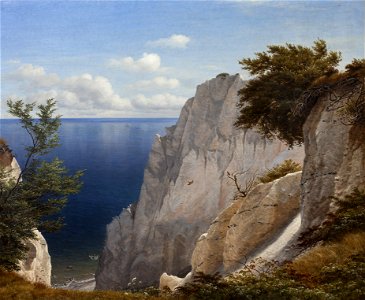 Udsigt over havet fra Taleren på Møns Klint, 1851