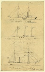 U.S. Steamer Vixen, U.S. Gun Boat Curlew, (and) U.S. Gun Boat Pochahontas LCCN2004660704