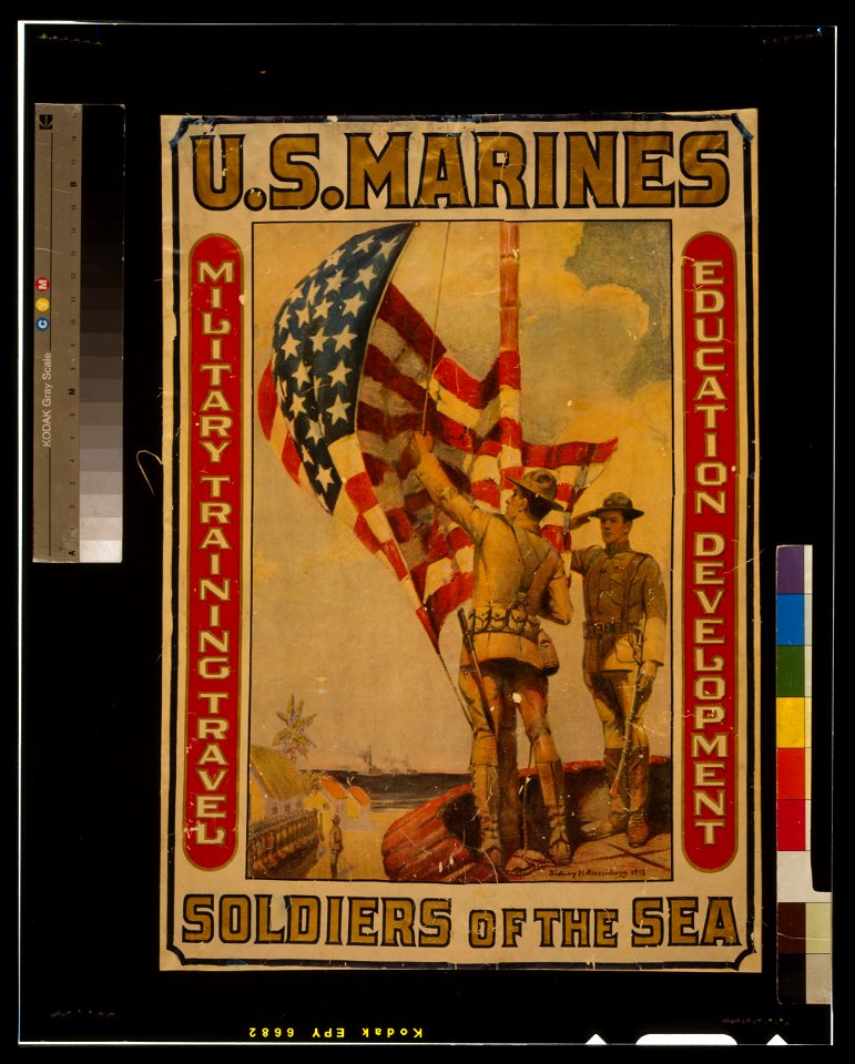 U.S. Marines - Soldiers of the sea Military training, travel, education, development - - Sidney H. Riesenberg 1913. LCCN2002722446