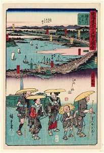 Tōkaidō gojūsan tsugi saiken zu'e, Kanagawa by Hiroshige