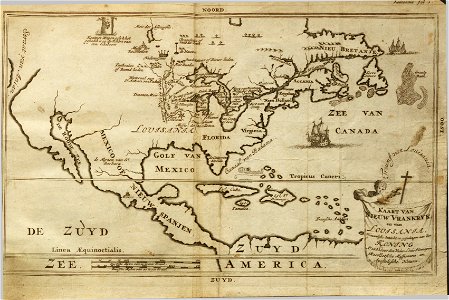 UB Maastricht - Hennepin 1688 - Louisania - kaart fol 1